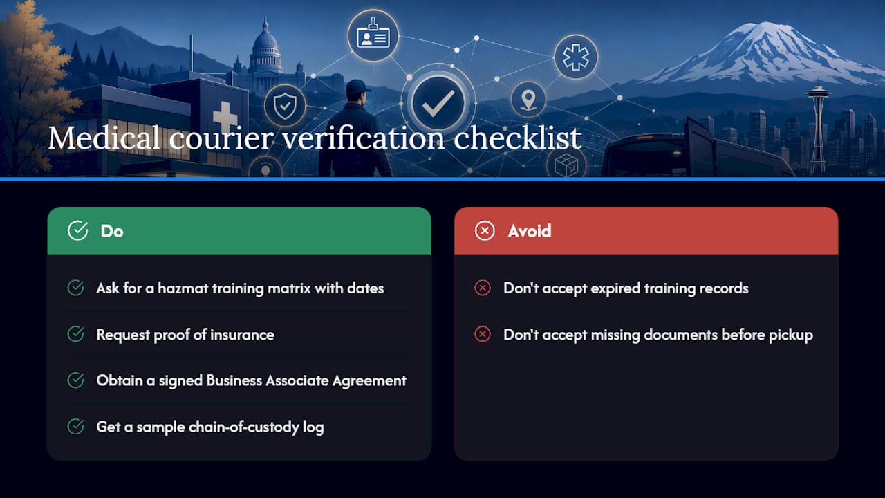 Medical Courier Requirements in Washington: Full Checklist